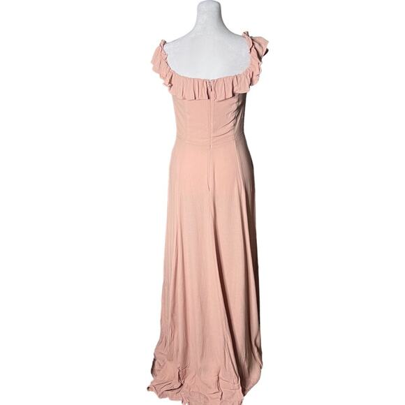 Reformation Verbena Off The Shoulder Ruffle Maxi Dress sz 6 - Picture 16 of 16